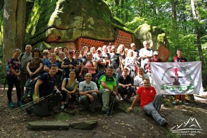 Cała ekipa rajdu w Góry Świętokrzyskie.