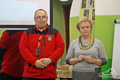 Dr Bożena Węcka oraz Wojciech Kwiecień.