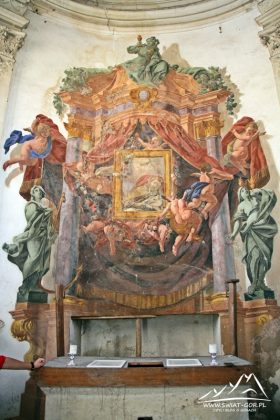 Wnętrze Kaplicy św. Jana Nepomucena.