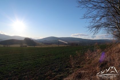 Góry Złote w oddali.