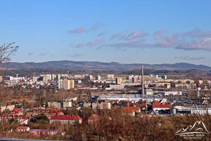 Panorama na Góry Kaczawskie.