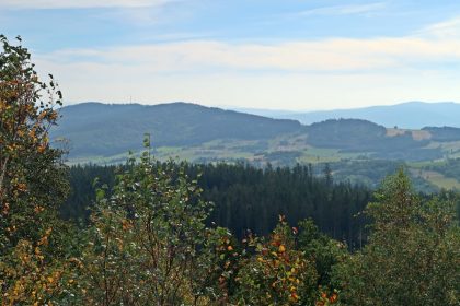 Widok na Góry Kaczawskie.
