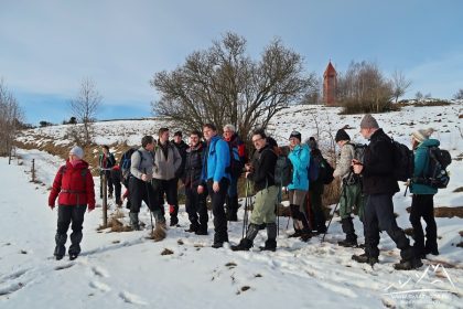 Zatrzymujemy się przed Górą św. Anny na analizę panoramy.