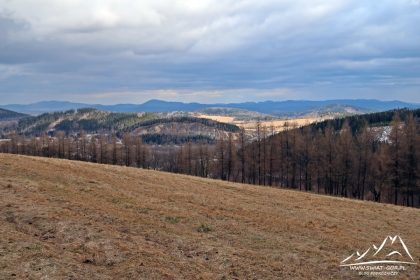 Panorama na Góry Wałbrzyskie i Kamienne.