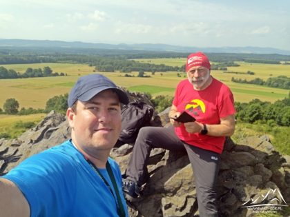 Razem z Włodkiem na Czartowskiej Skale.