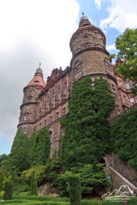 Zamek Książ z tarasów.