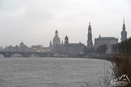 Drezno położone nad rzeką Łabą.