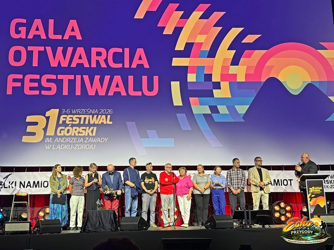 Wojciech Hela Heliński prowadzący Galę Otwarcia 31. Festiwalu Górskiego im. Andrzeja Zawady.